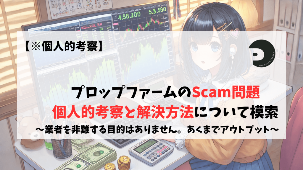 プロップファーム　詐欺　注意　Scam