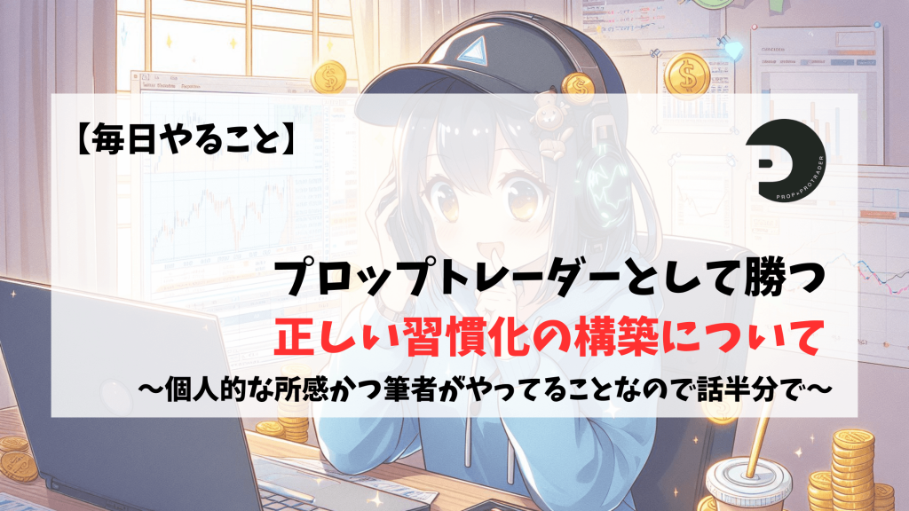 プロップトレーダー　初心者　習慣化　やるべきこと